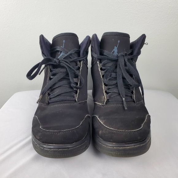 Junior Nike Jordan 1 Flight 5 Black Basketball Trainers 881440 010 Size 7y - Picture 13 of 16